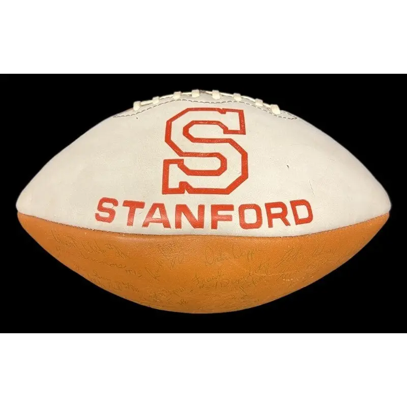 John Elway Pre Rookie 1980 Stanford Cardinals Team Signed Football JSA COA