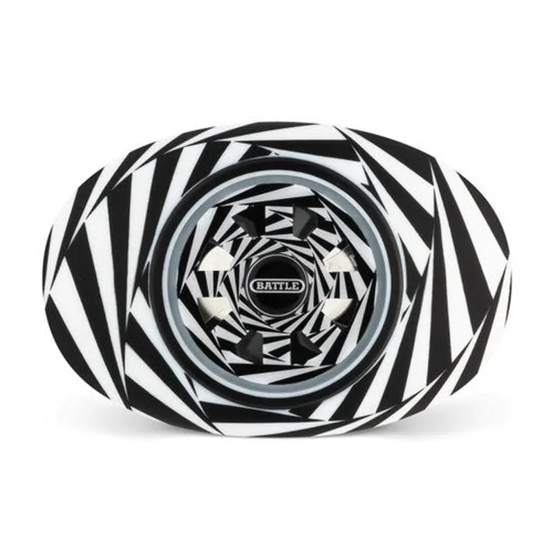 New Battle "Kaleidoscope" Spinner Oxygen Football Mouthguard - Black/White- OSFM