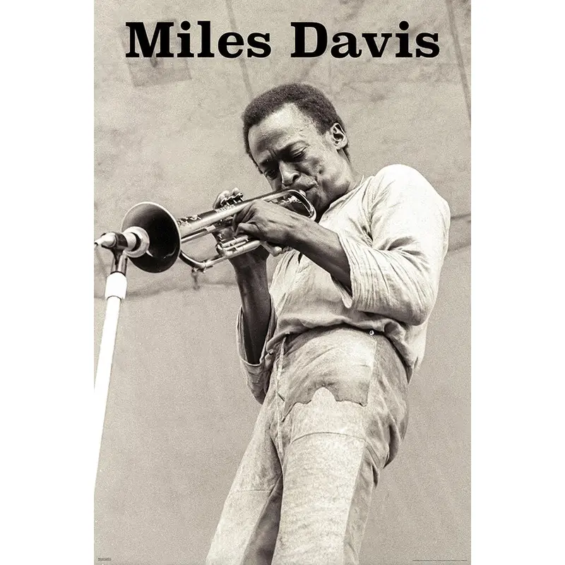 Miles Davis Central Park 1970 Classic Jazz Music Poster - Pyramid America