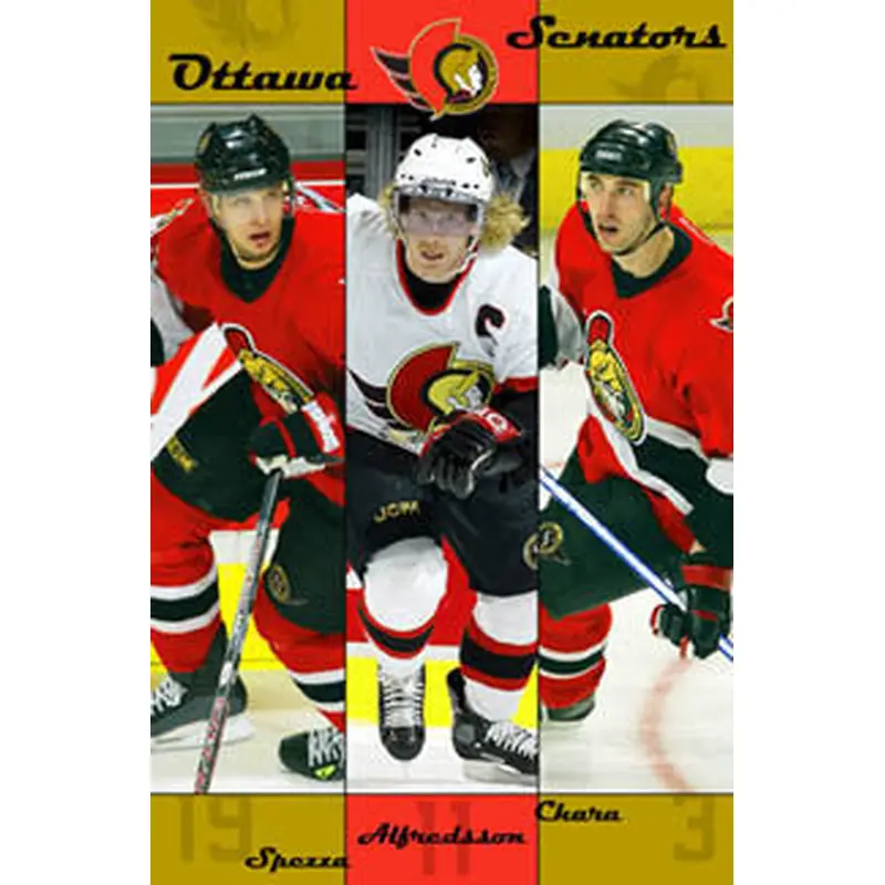 Ottawa Senators "Big Three" NHL Action Poster (Spezza, Alfredsson, Chara) - Costacos 2005