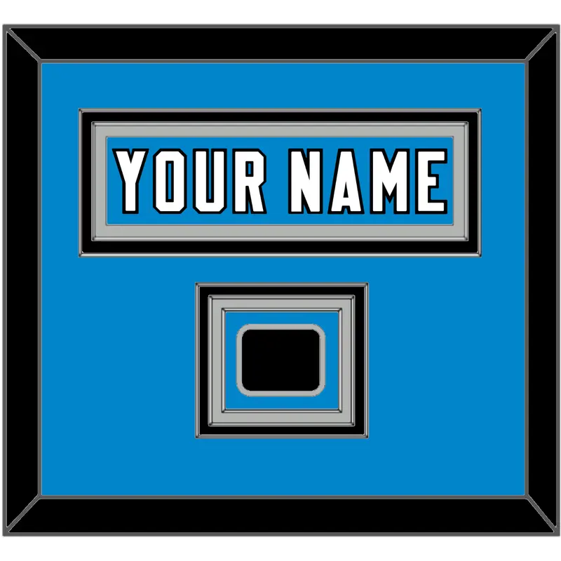 Carolina Nameplate & Jersey Logo Patch - Home Blue Jersey - Triple Mat 2