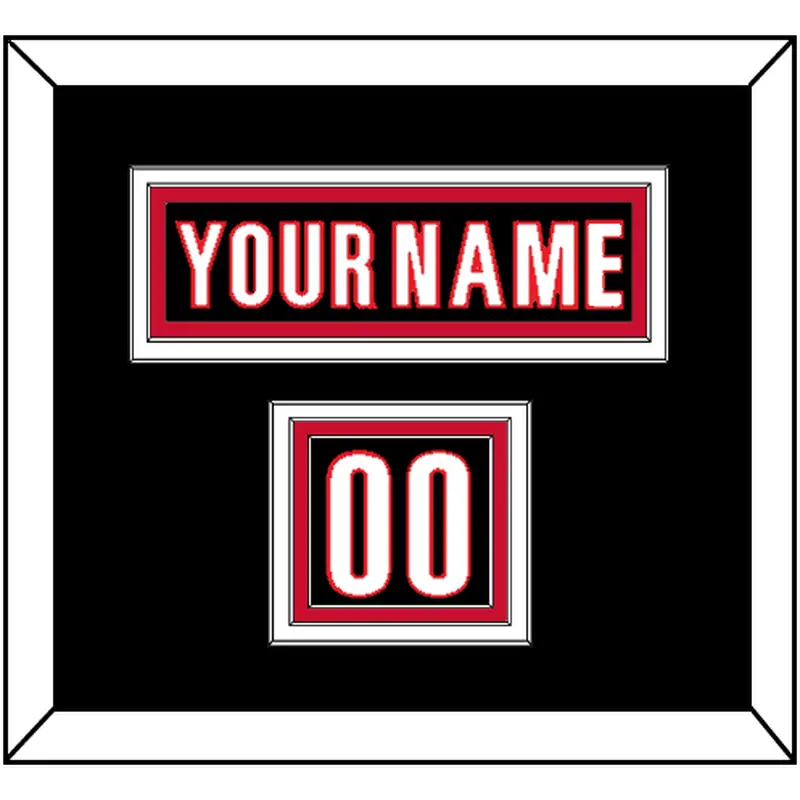 Carolina Nameplate & Number (Shoulder) - Alternate Black - Triple Mat 3