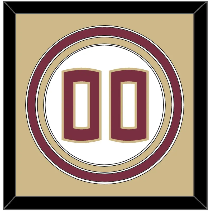 Florida State Baseball Number - Home White - Triple Mat 3