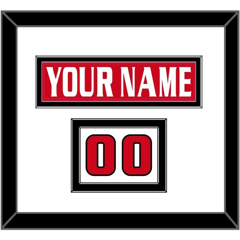 Ottawa Nameplate & Number (Shoulder) - Road/Home Red Jersey (1999-2007) - Double Mat 1