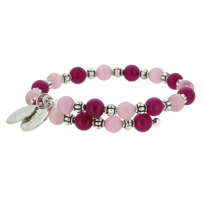 Pink Lady Natural Bead Wrap