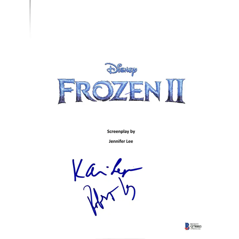 Robert Lopez & Kristen Anderson-Lopez Signed Frozen 2 Script Cover BAS #Q78883