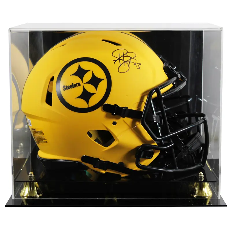 Steelers Troy Polamalu Signed Rave Full Size Speed Proline Helmet W/ Case BAS W