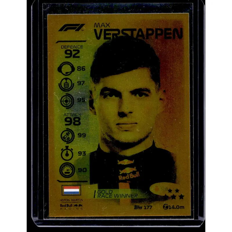 2020 Topps F1 Turbo Attax - Gold Race Winner - Max Verstappen #177 RY