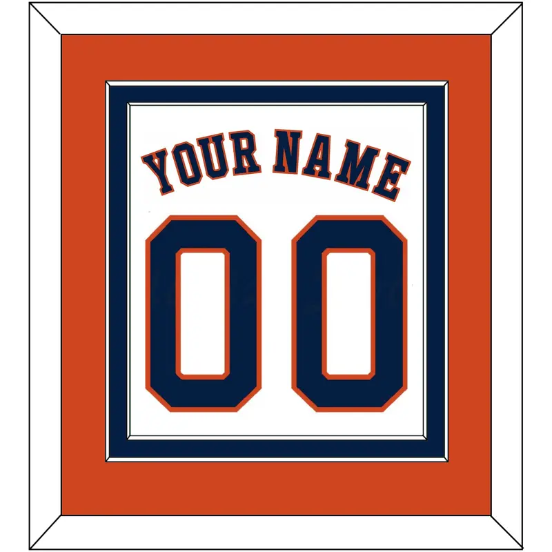 Houston Name & Number - Home White - Double Mat 3