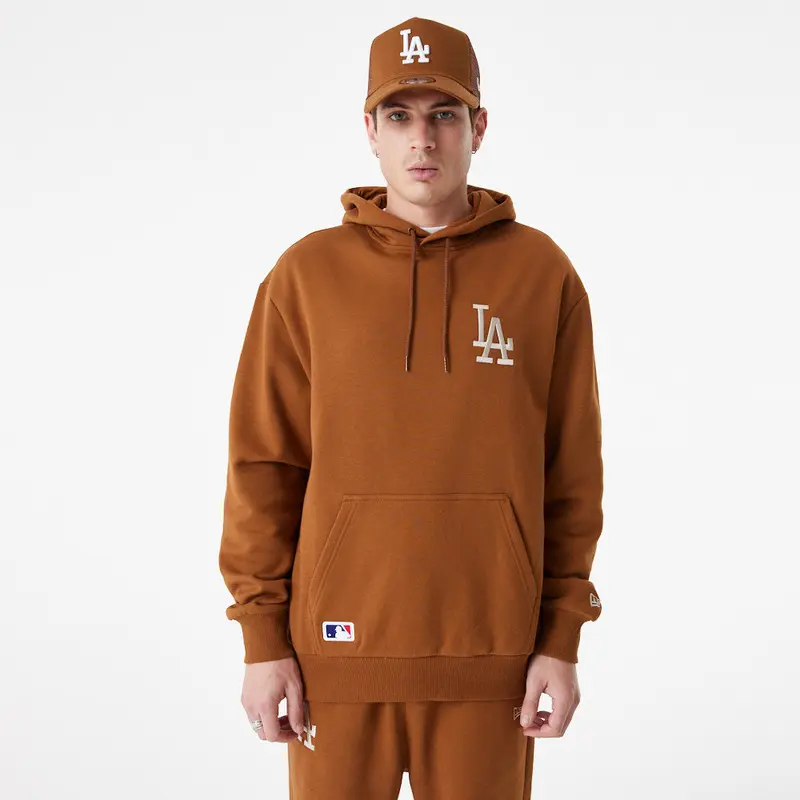 New Era - League Essential OS Hoodie - Los Angeles Dodgers - Brown
