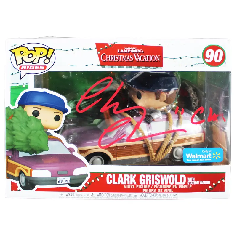 Chevy Chase Christmas Vacation Signed #90 Funko Pop Vinyl Figure BAS #WR44177