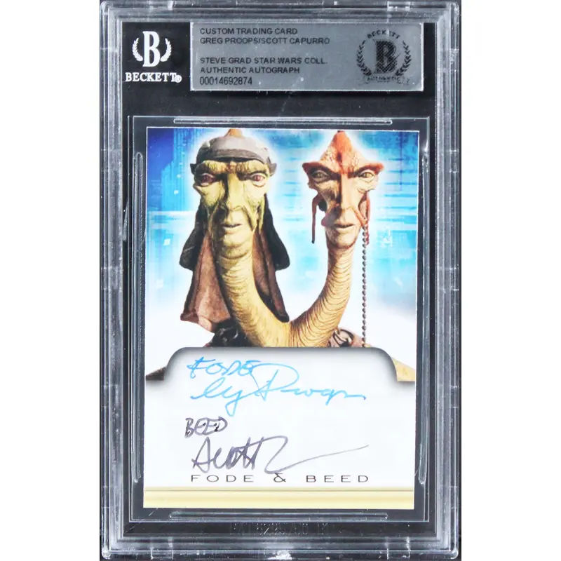 Greg Proops & Scott Capurro Star Wars 2x Insc Signed Custom Card BAS Slabbed