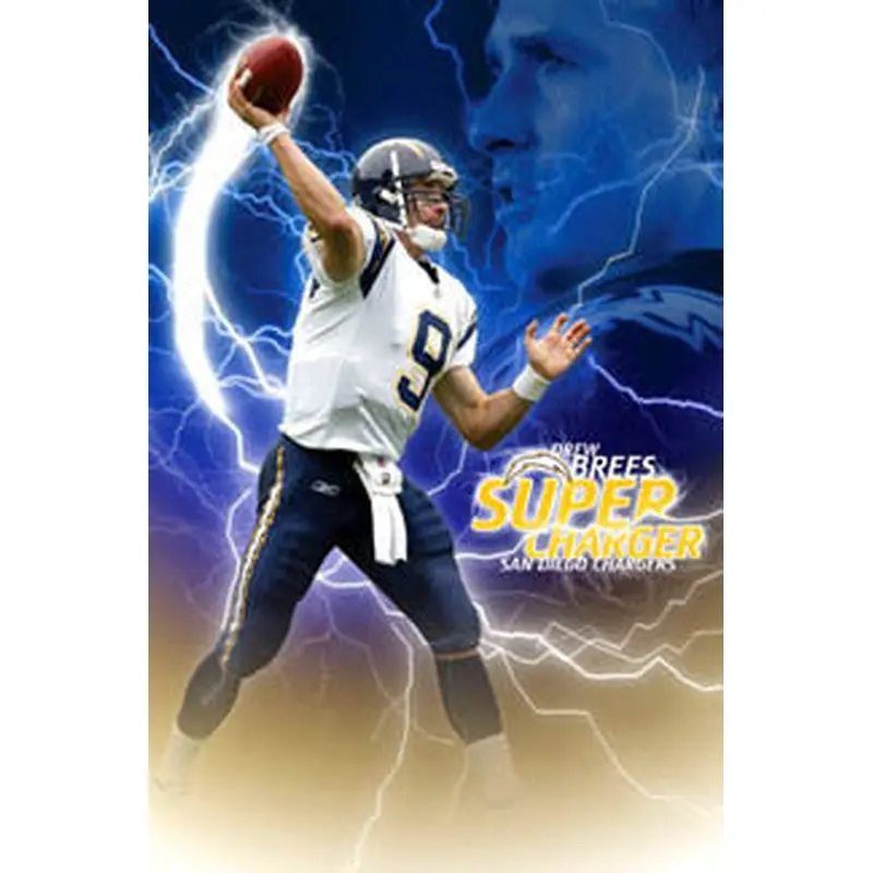 Drew Brees "Super Charger" San Diego Chargers Poster - Costacos 2005