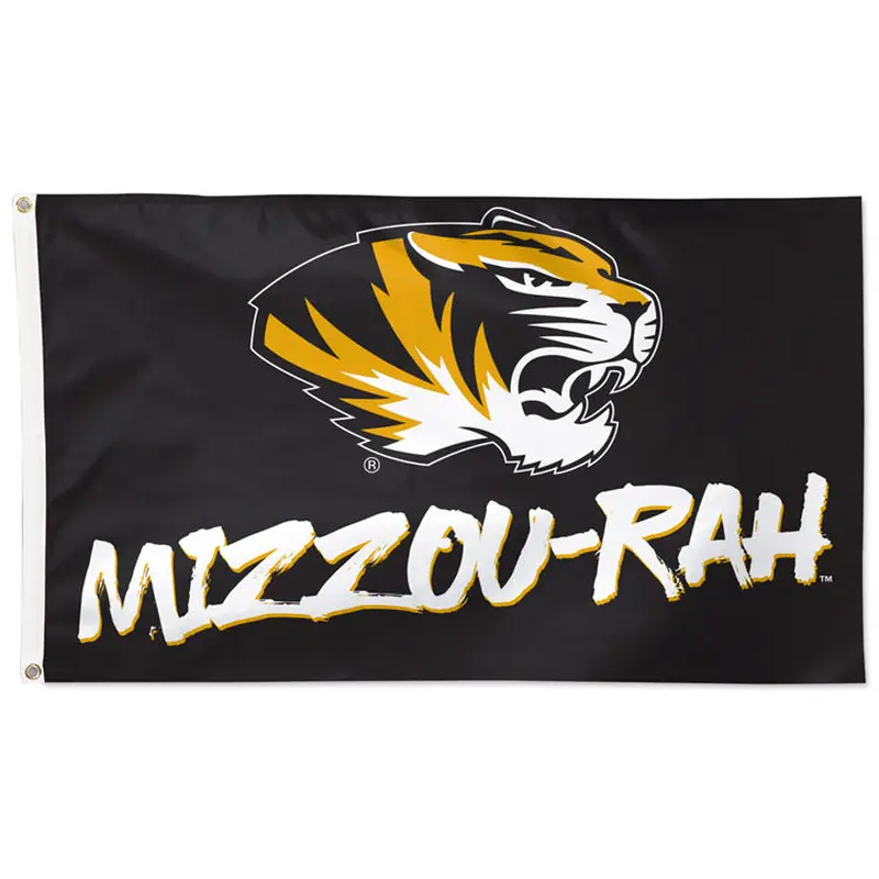 Missouri Tigers "MIZZOU-RAH" Official NCAA Team Deluxe-Edition 3'x5' Flag - Wincraft Inc.