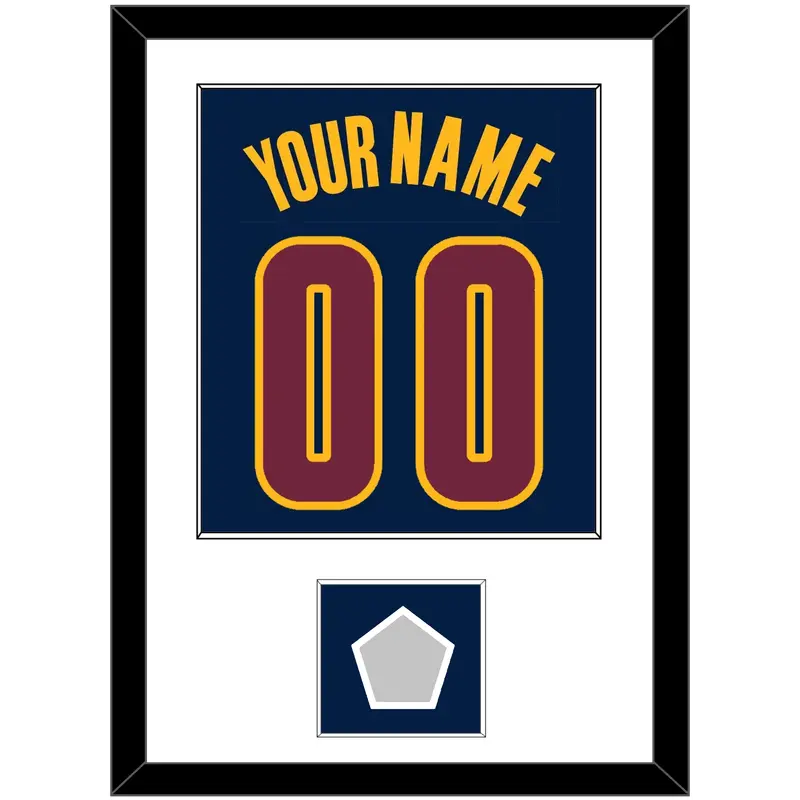 Cleveland Name & Number With Champions Patch - Alternate Blue (2014-2017) - Single Mat 1