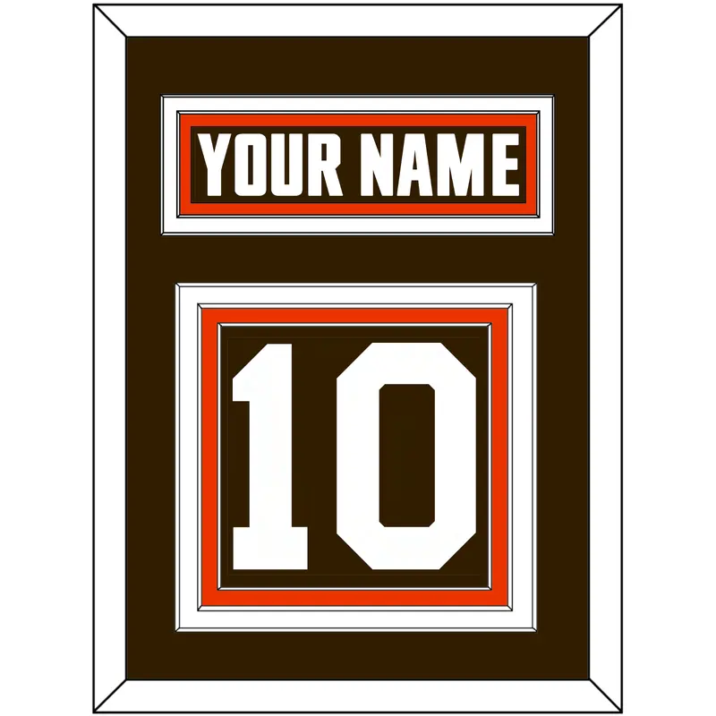 Cleveland Nameplate & Number (Back) - Home Brown - Triple Mat 2