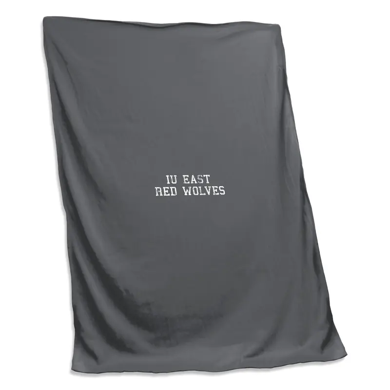 Indiana East Charcoal Sweatshirt Blanket (Screened)