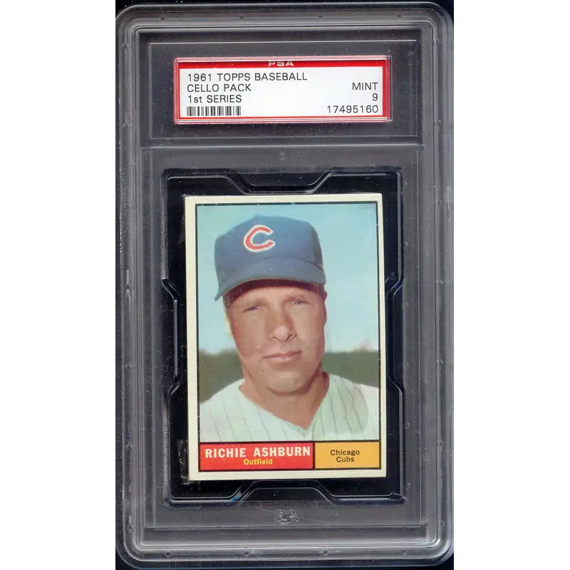 1961 Topps Baseball Unopened 1st Series Cello Pack PSA 9