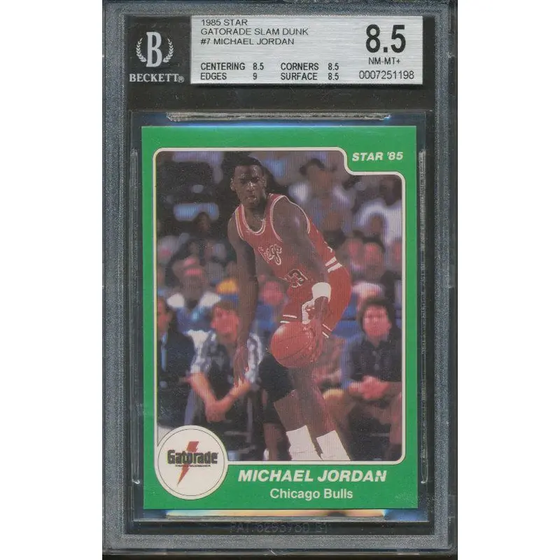 1985 Star Basketball Gatorade Slam Dunk Set Jordan BGS