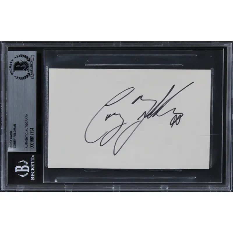 Corey Feldman Stand By Me Authentic Signed 3x5 Index Card BAS Slabbed