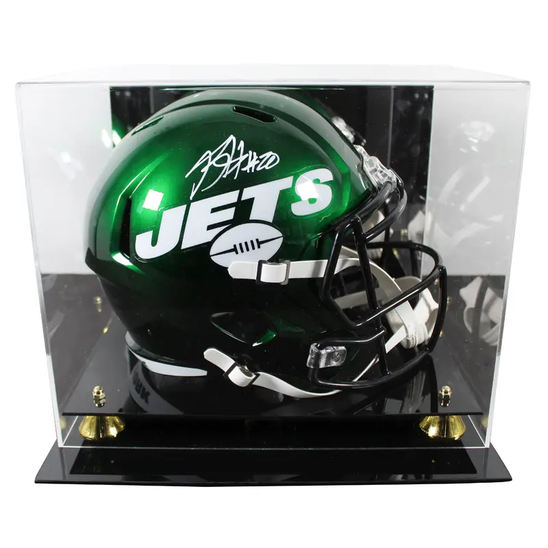 Jets Breece Hall Authentic Signed Full Size Speed Rep Helmet W/ Case Fanatics