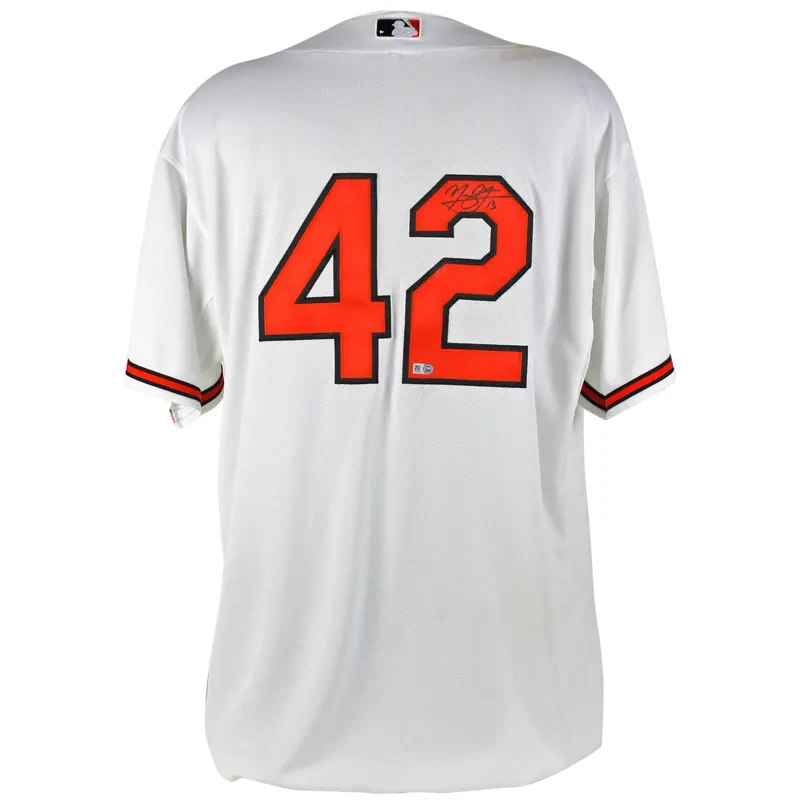 Manny Machado Signed Game Used Vs NYY Majestic #42 Jackie Robinson Jersey MLB