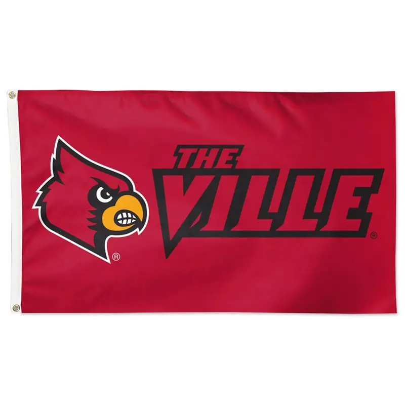 Louisville Cardinals "The Ville" Official NCAA Deluxe 3'x5' Team Logo Flag - Wincraft Inc.