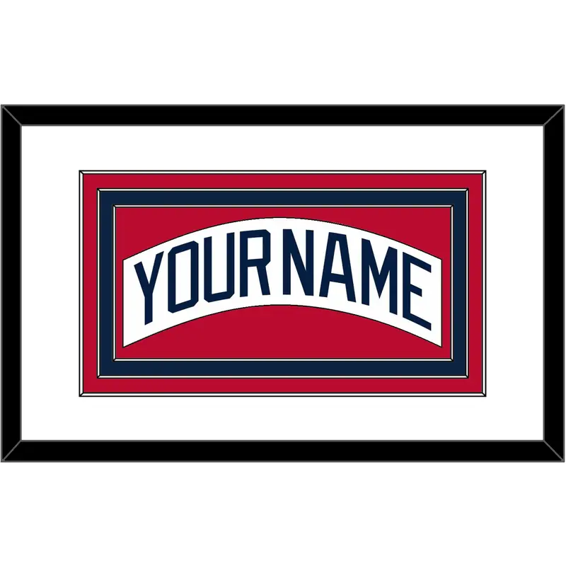 Atlanta Nameplate - Home White (1987-2004) - Triple Mat 1