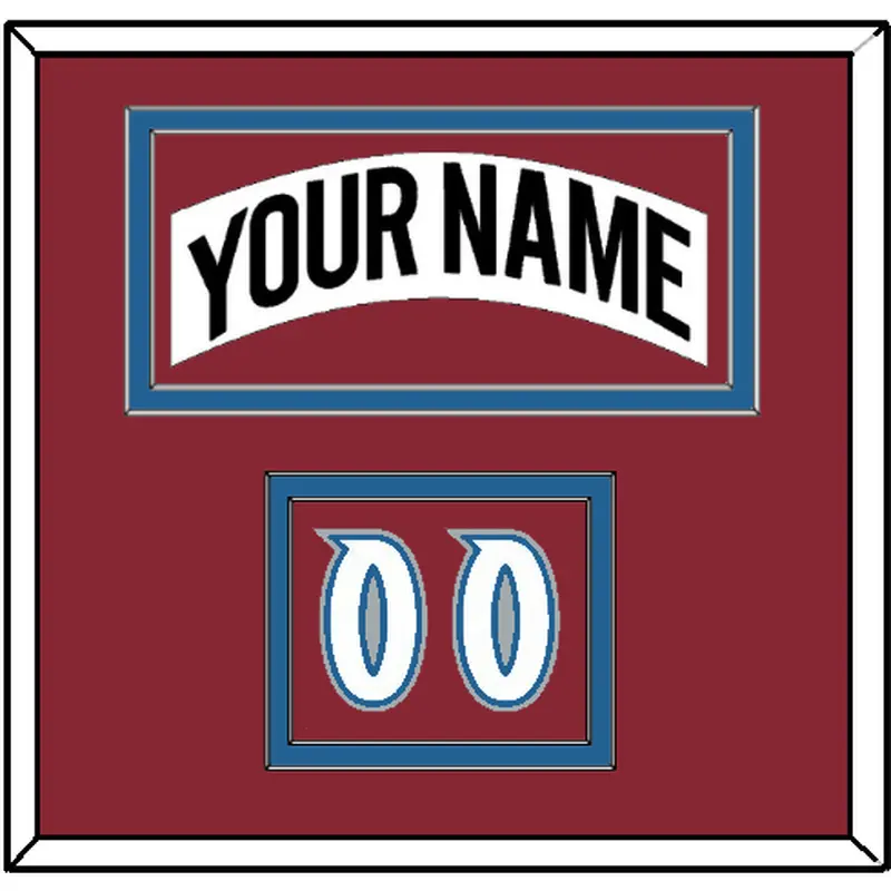 Colorado Nameplate & Number (Shoulder) - Home White (1995-1996) - Double Mat 2