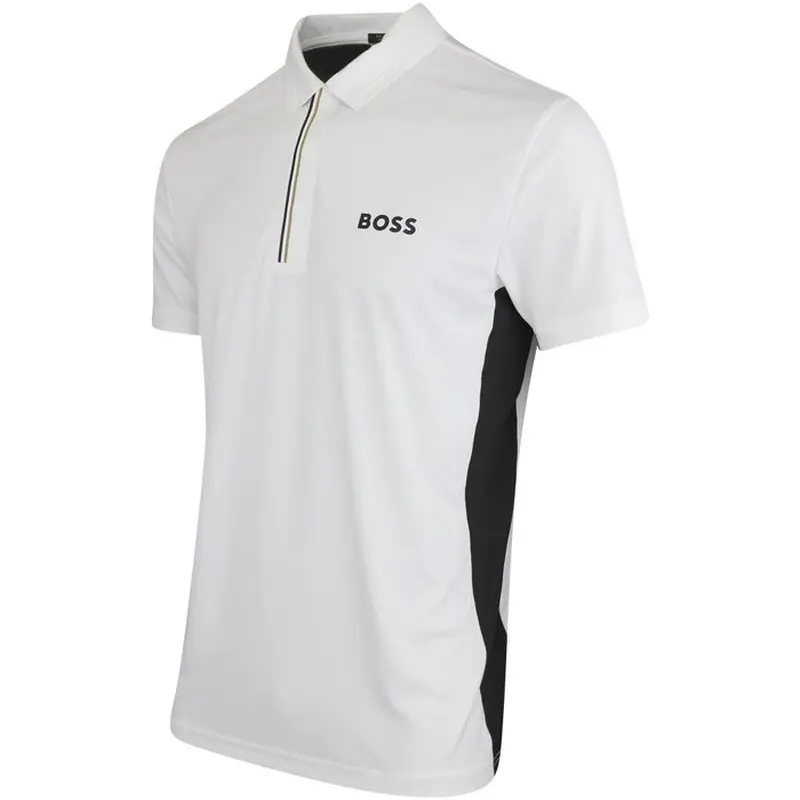 HUGO BOSS WHITE MENS POLO PADDYTECH PRO WHITE 50538123100