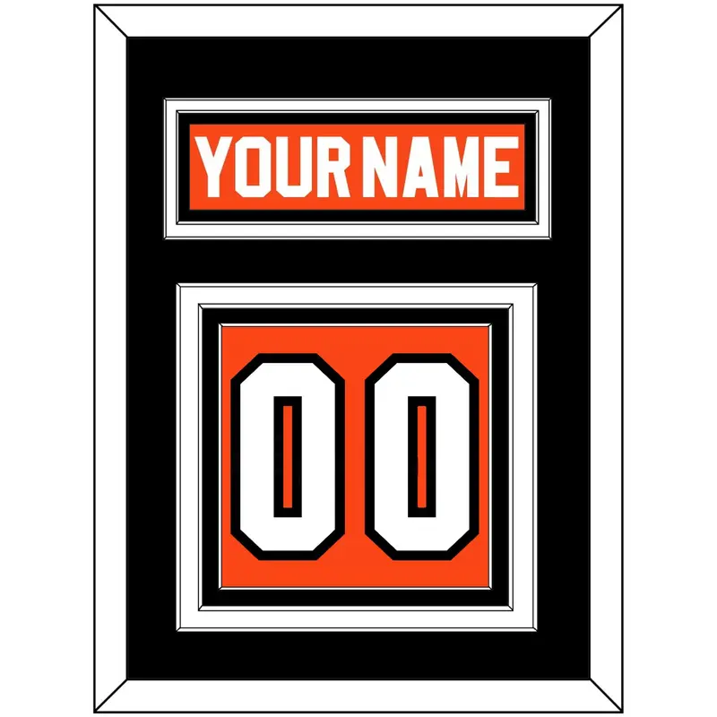 Philadelphia Nameplate & Number (Back) - Road Orange (1977-1983) - Triple Mat 3