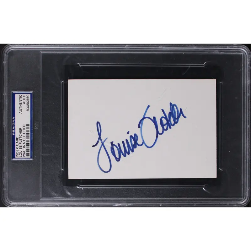 Louise Fletcher One Flew Over The Cuckoo's Nest Signed 4x6 Index Card PSA Slab