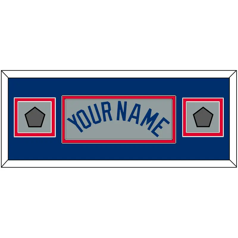 Los Angeles Name & 2 World Series Champions Patches - Road Gray - Double Mat 4