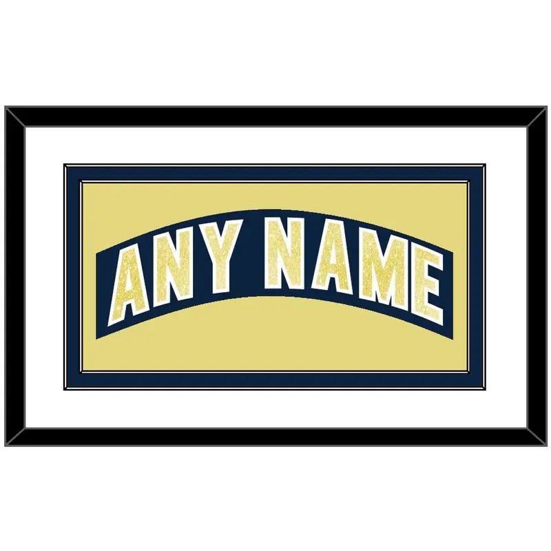Notre Dame Hockey Nameplate - Road Blue - Double Mat 1
