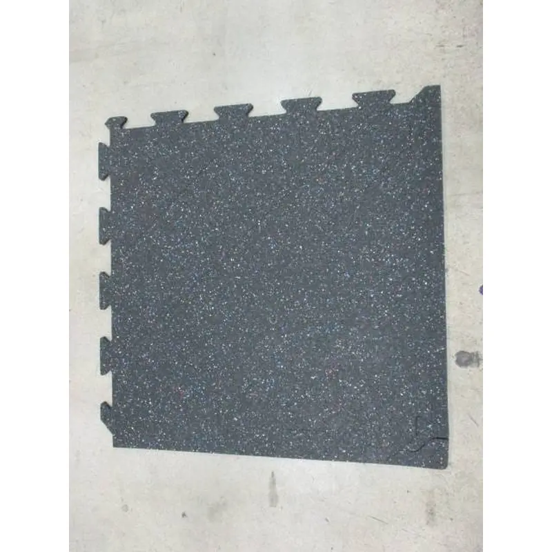 New 2' X 2' Rubber Interlocking Floor Mat (Quantity 1)