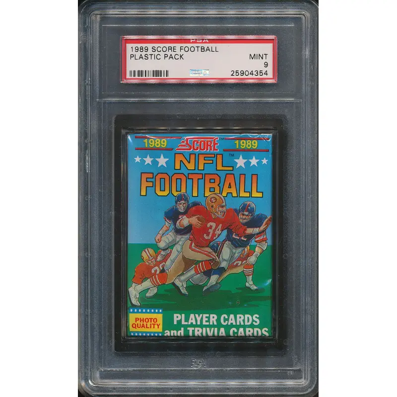 1989 Score Football Unopened Pack PSA 9