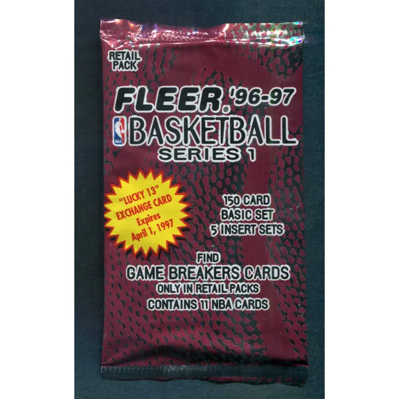 1996/97 Fleer Basketball Unopened Series 1 Pack (Retail) (11)
