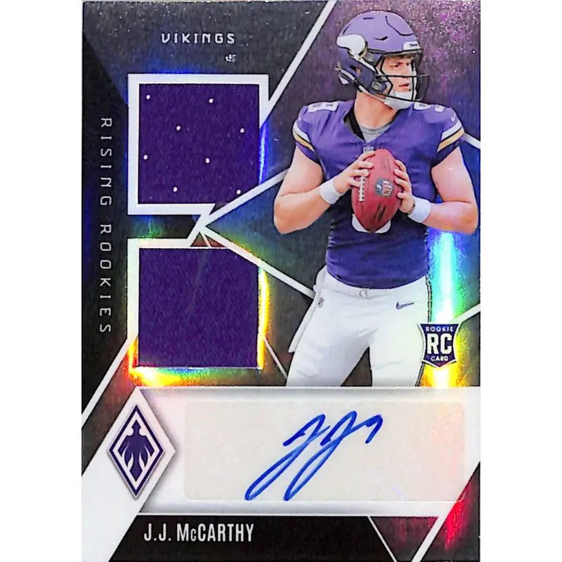 JJ McCarthy 2024 Panini Phoenix Dual Jersey Auto #107/125