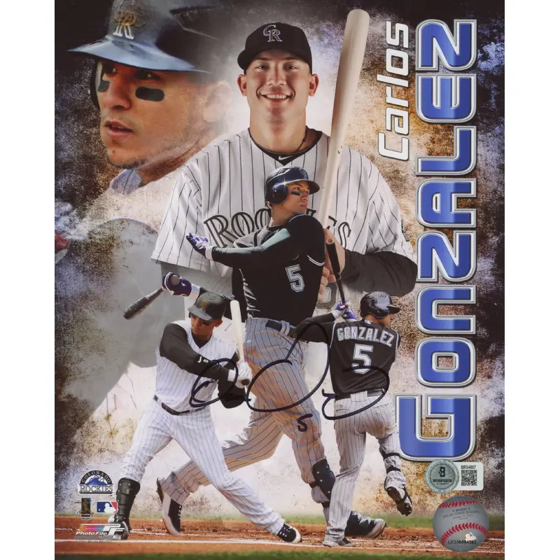 Rockies Carlos Gonzalez 5 Authentic Signed 8x10 Photo BAS #BR54867
