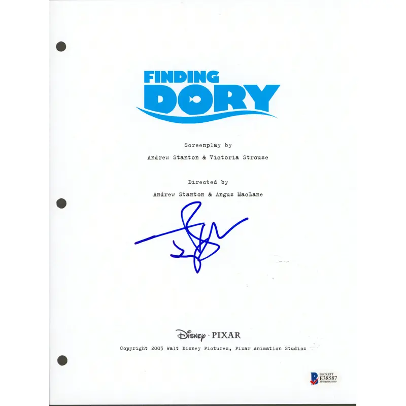 Ty Burrell Finding Dory Authentic Signed 8.5x11 Script Cover BAS #E38587