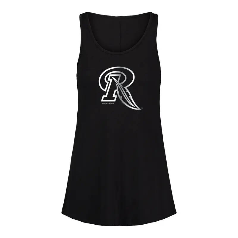 Rochester Red Wings Womens Black Tank with Silver Foil