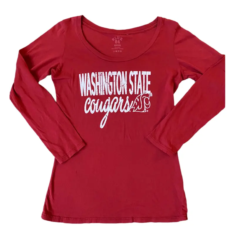 Women's Crimson Washington State Cougars Long Sleeve