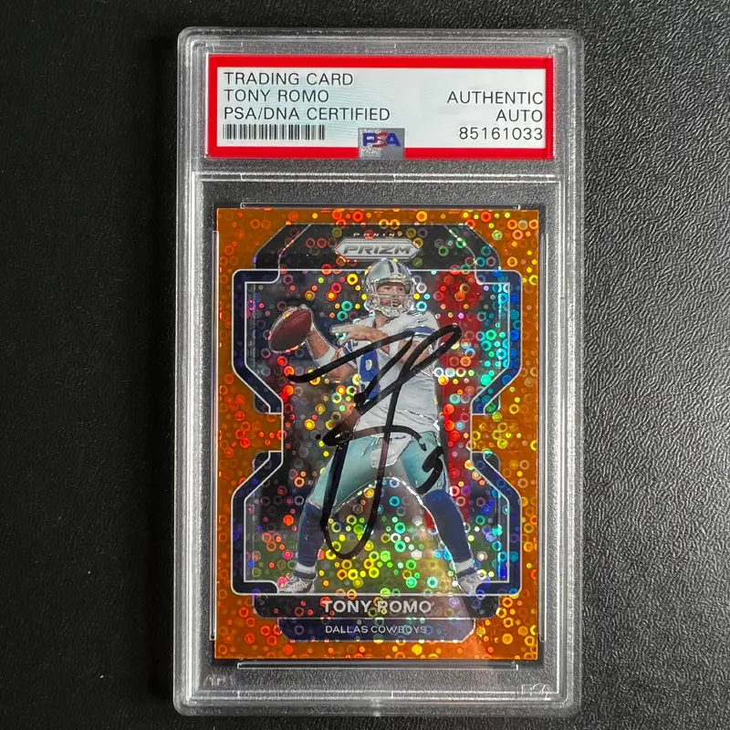2021 Panini Prizm #247 Tony Romo Signed Card AUTO PSA Slabbed Cowboys