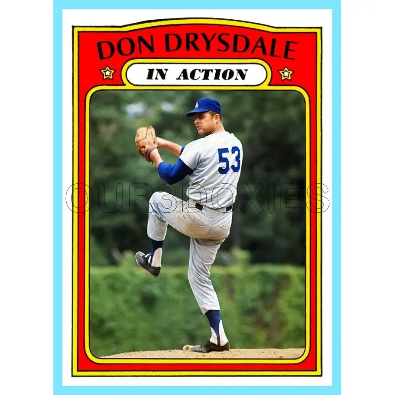 Don Drysdale In Action 1972 Topps Custom Card - 4738
