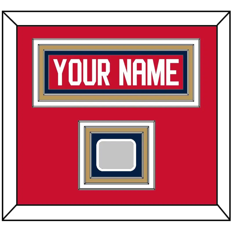Florida Nameplate & Back To Back Stanley Cup Champions Patch - Home Red - Triple Mat 2
