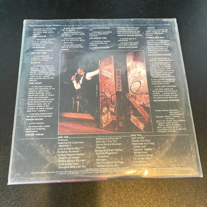 Joel Gray Signed Autographed Vintage LP Record