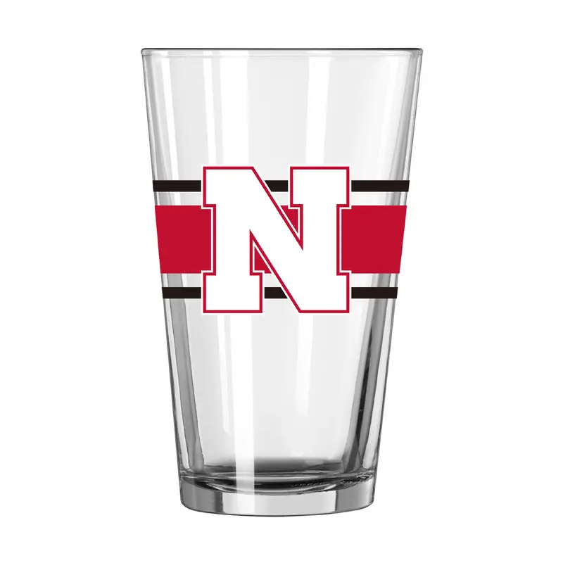 Nebraska 16oz Stripe Pint Glass