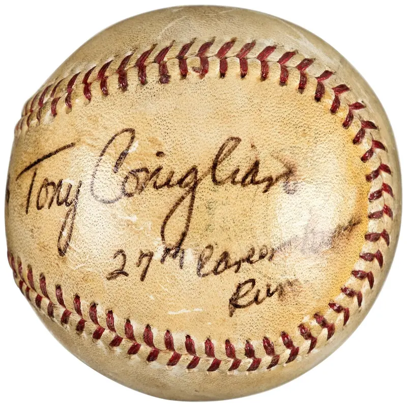 Tony Conigliaro Signed 27th Career Actual Home Run Game Used Baseball Beckett