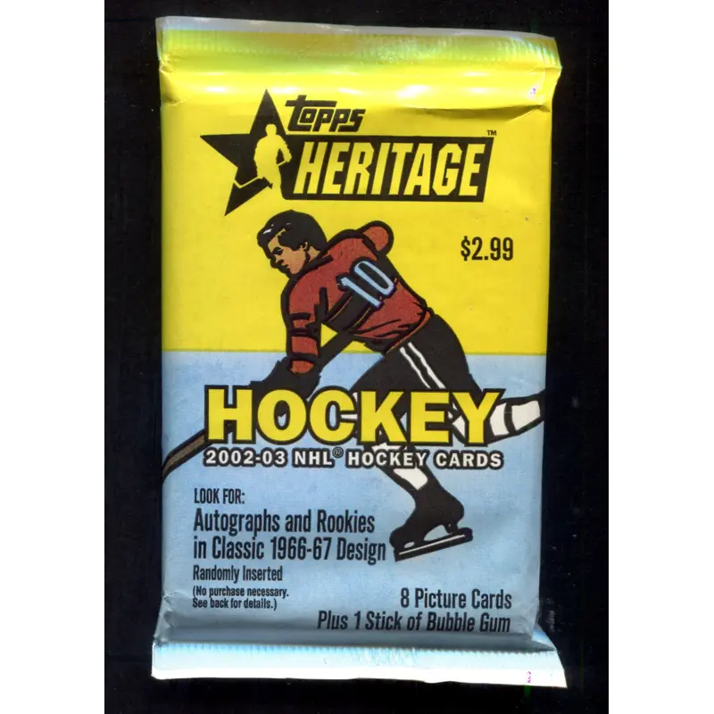 2002/03 Topps Heritage Hockey Unopened Pack (Retail) (Pre-Priced) (8)