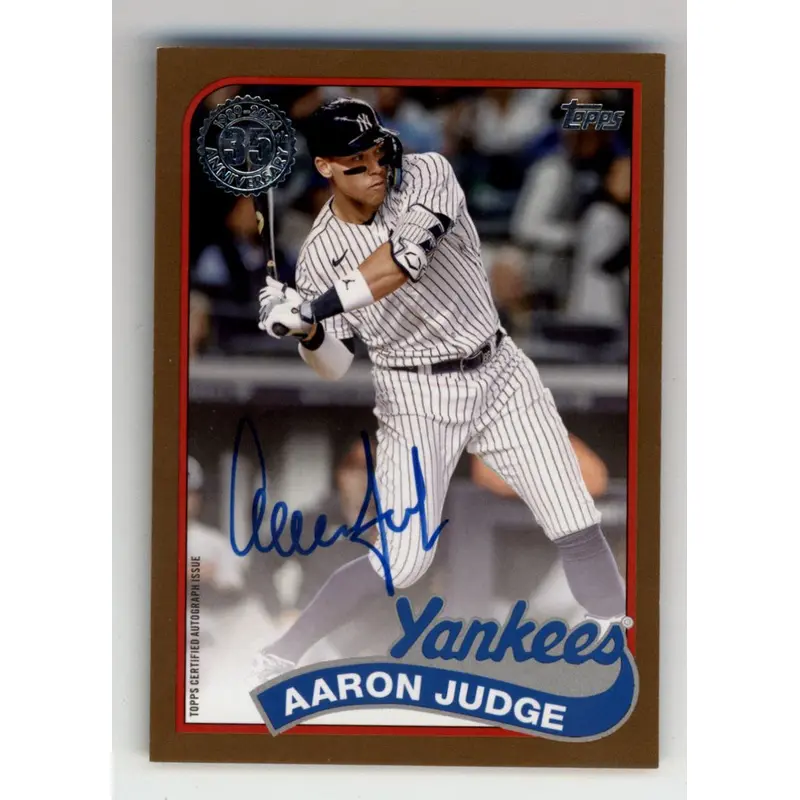 Aaron Judge 2024 Topps 1989 Gold Auto 09/50
